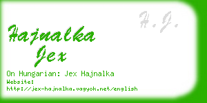 hajnalka jex business card